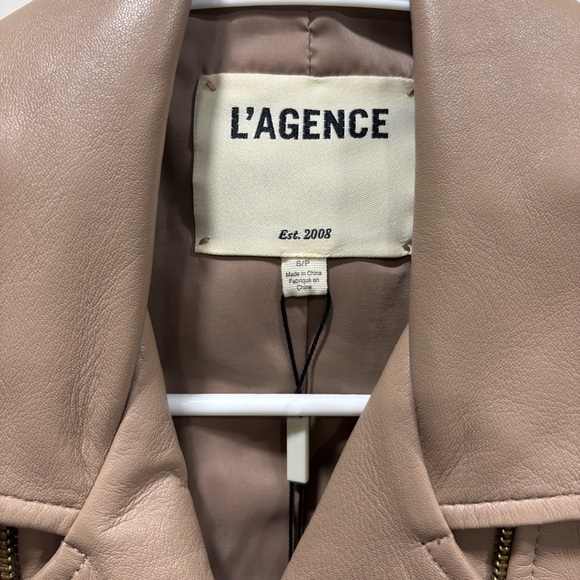NWT L’Agence Billie belted leather jacket - Picture 5 of 10